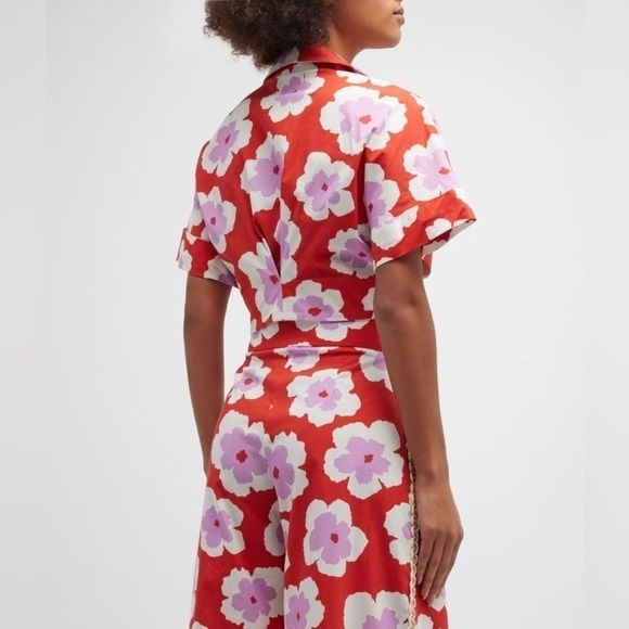 PATBO Windflower tie-front crop top NWT - Picture 4 of 10